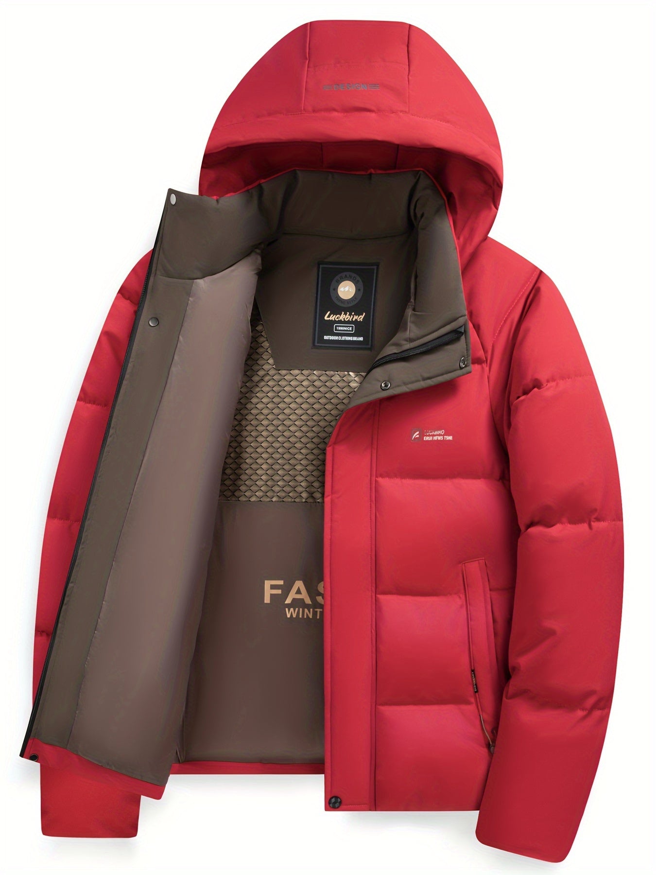 Men’s Beige Winter Hooded Coat – Warm, Stylish & Functional