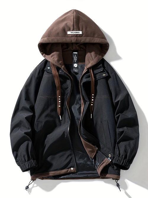 Color Block Hooded Jacket - Lightweight & Stylish