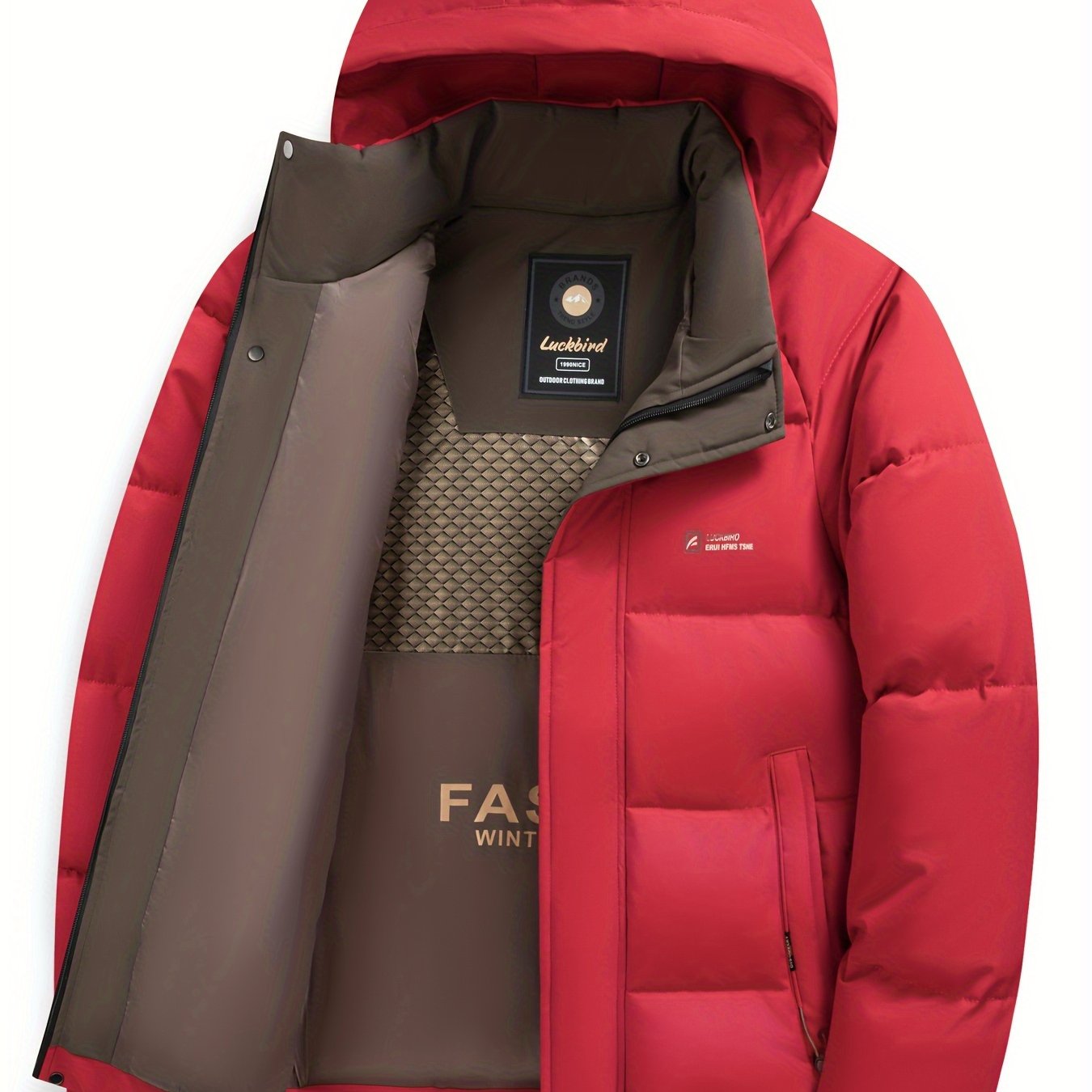 Men’s Beige Winter Hooded Coat – Warm, Stylish & Functional